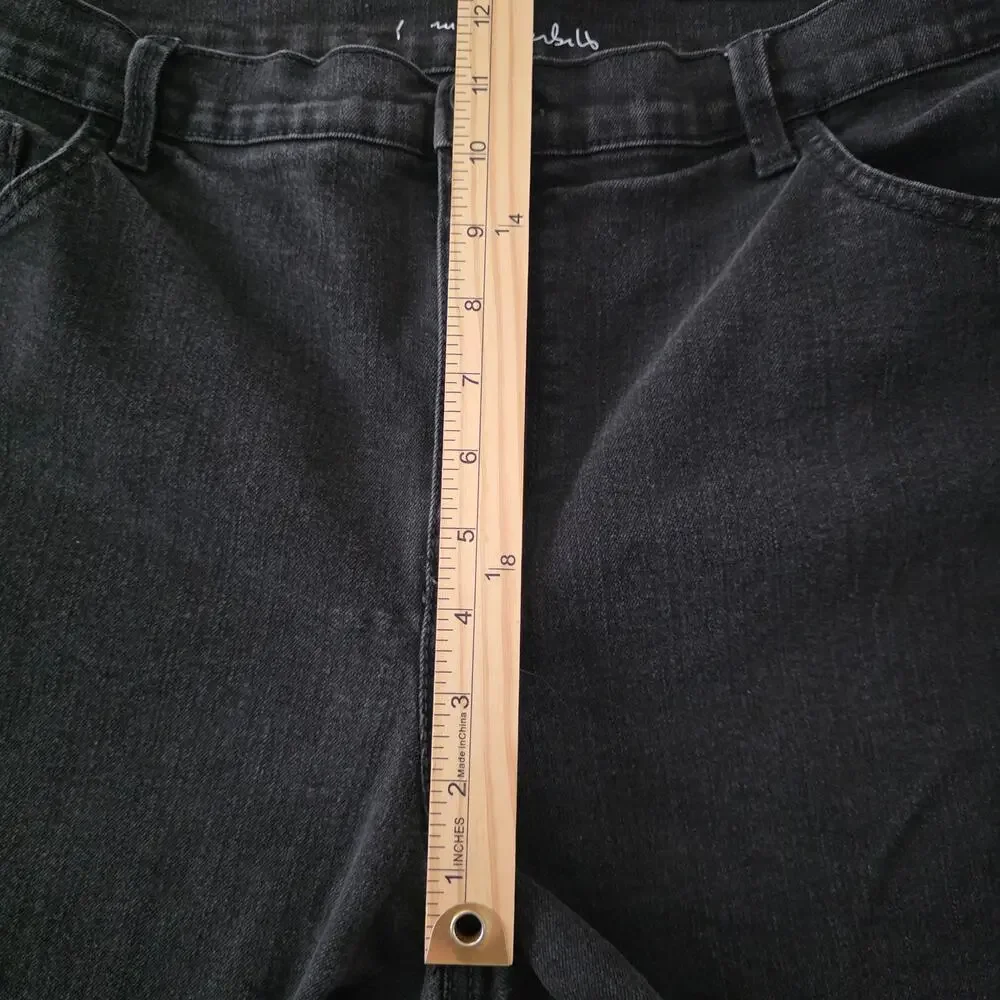 Gloria Vanderbilt Black Jeans Embroidered Back Pockets Women's Size 16W